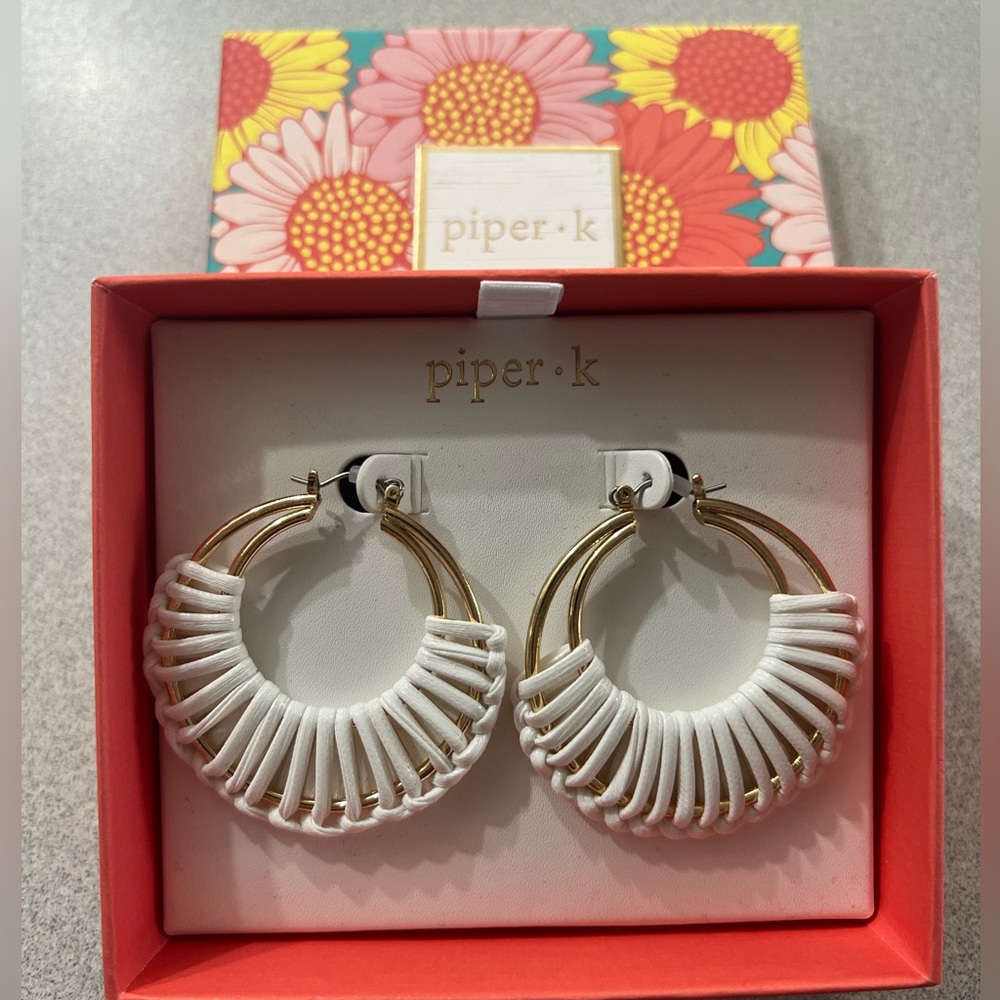 NIB Gold Hoop Earrings